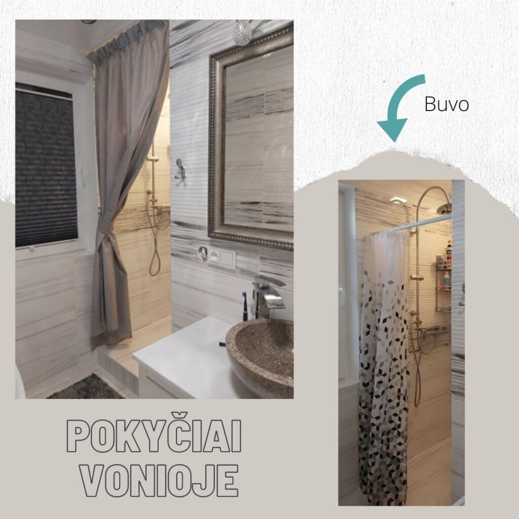 pokyčiai vonioje