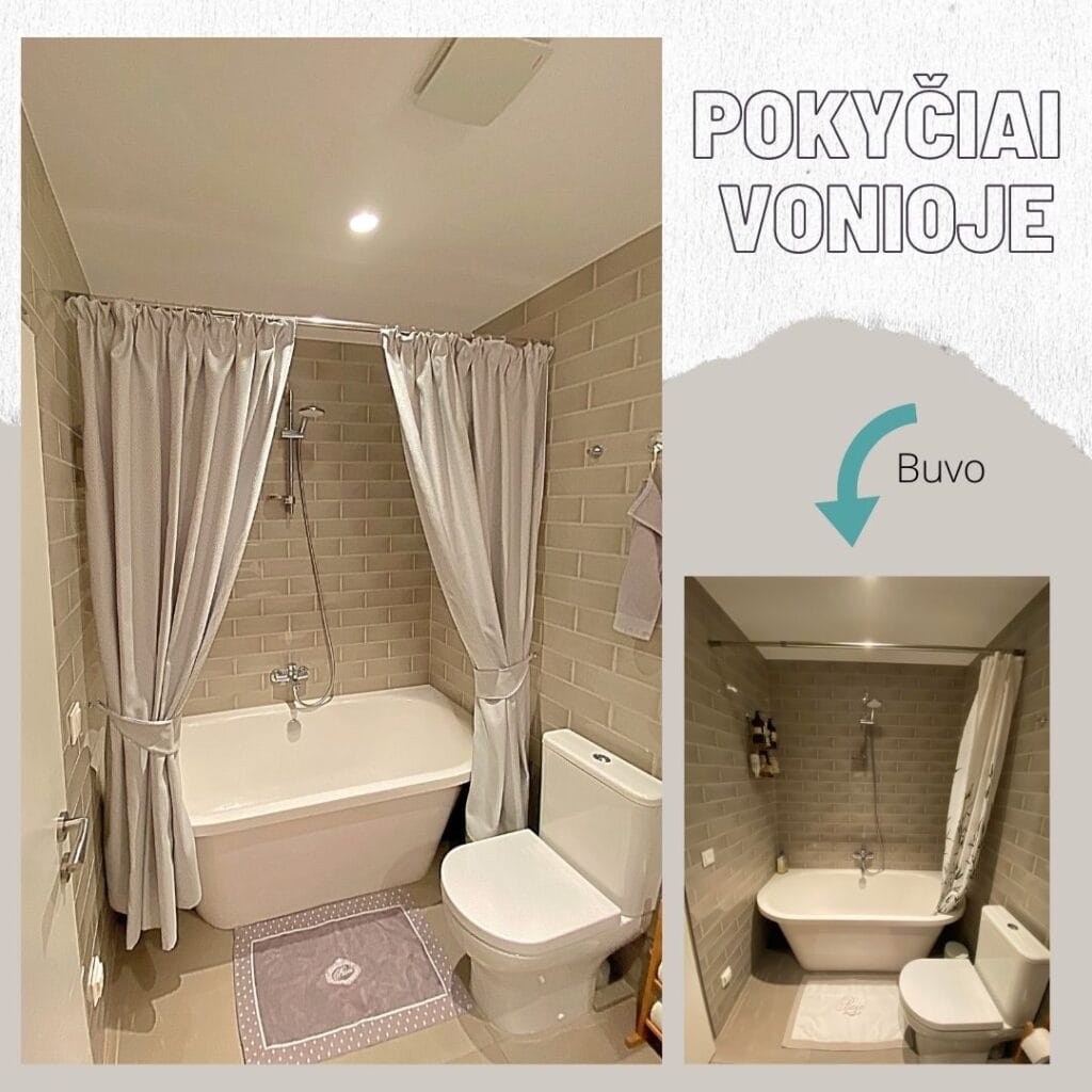 pokyčiai vonioje