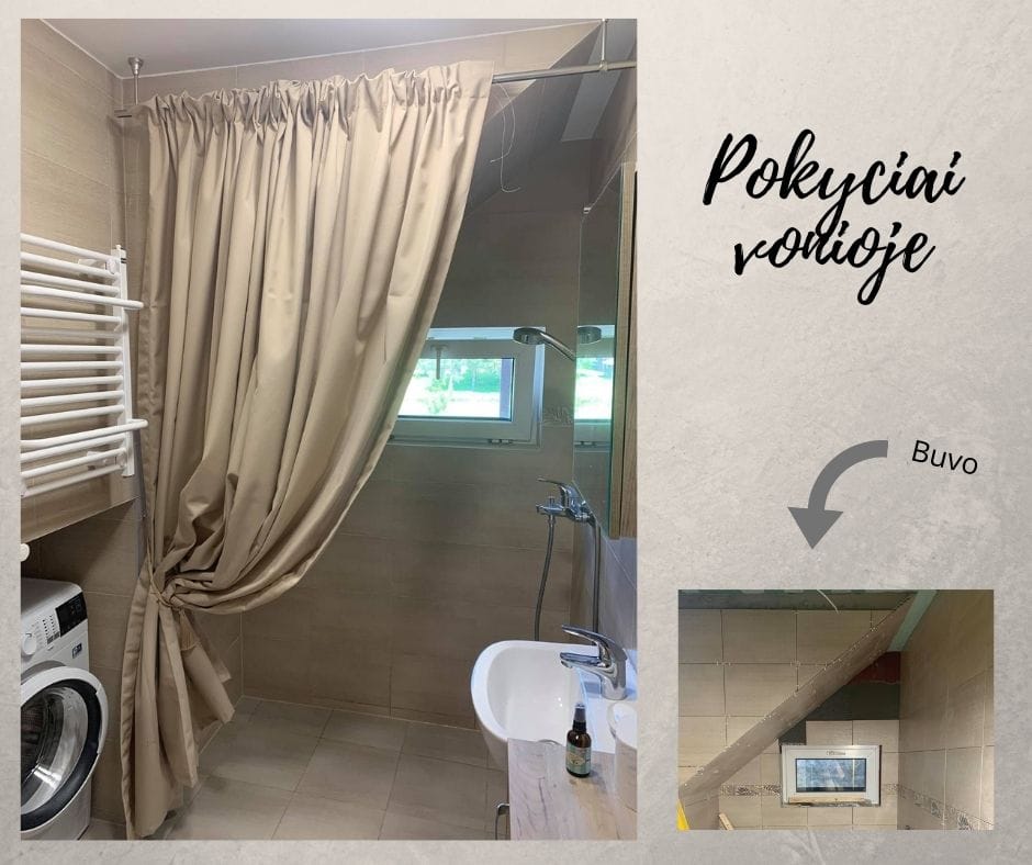 pokyčiai vonioje