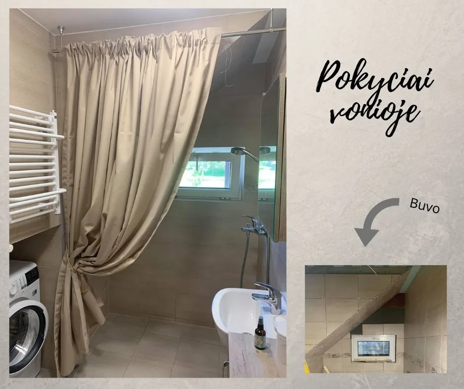pokyčiai vonioje