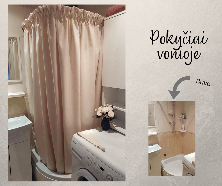 pokyciai vonioje