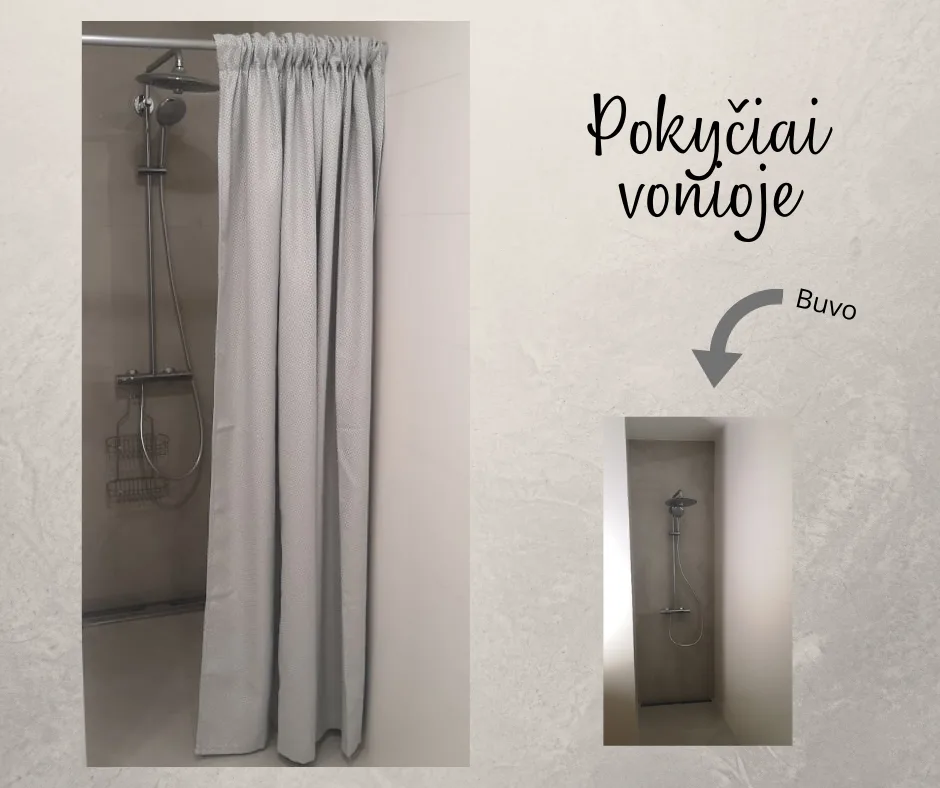 pokyciai vonioje