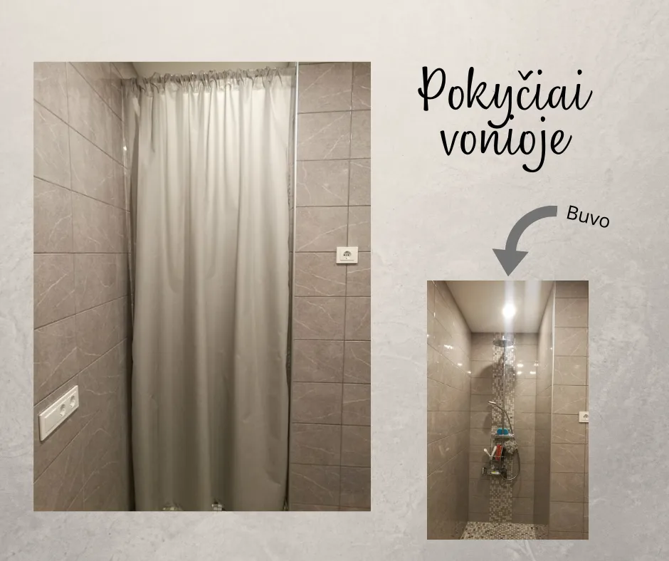 pokyčiai vonioje