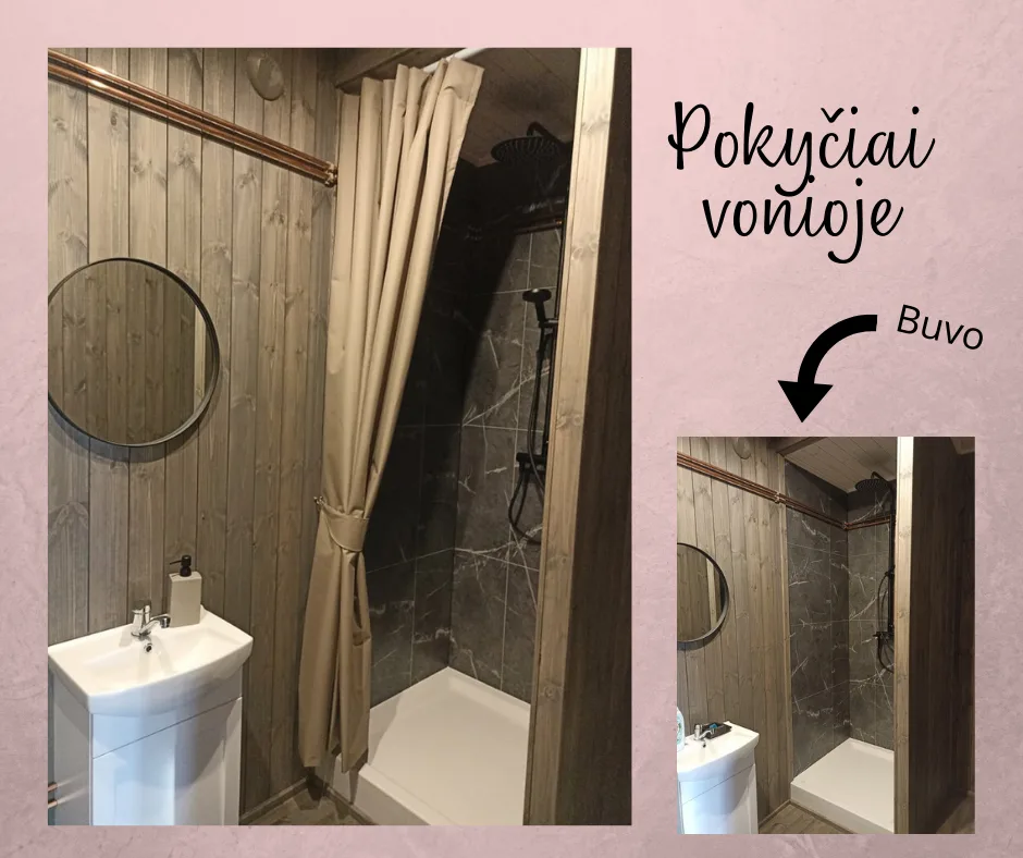 pokyciai vonioje