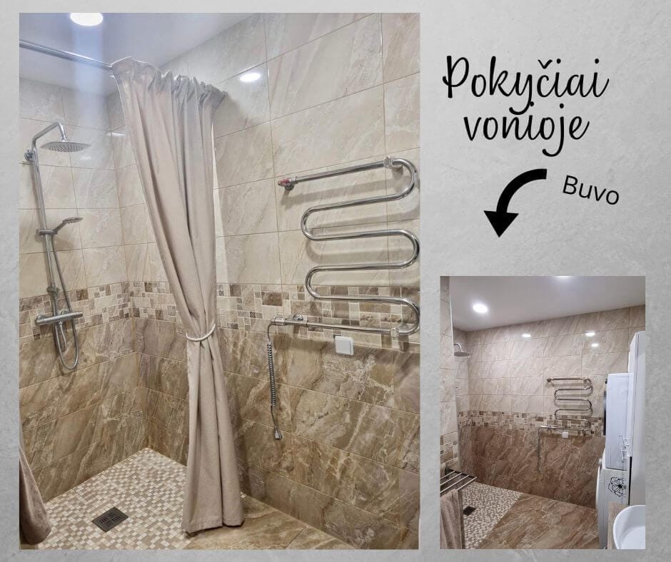pokyciai vonioje