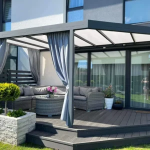 terasa su pilka terasos uzuolaida