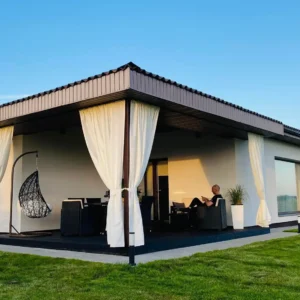 balta terasos uzuolaida